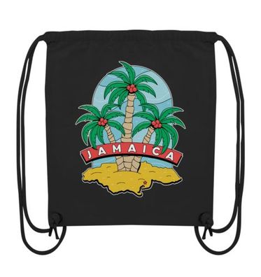 Jamaica Strand mit Palmen - Organic Gym-Bag