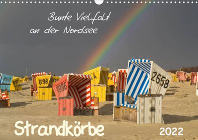 Strandkörbe &#8211; bunte Vielfalt an der Nordsee 2022 Wandkalender