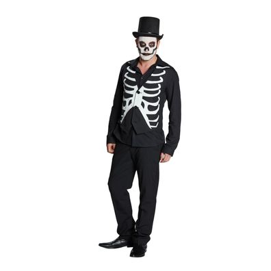 Halloweenkostüm Skelett Weste Herren nachtleuchtend Gr.48-60 Karneval Halloween