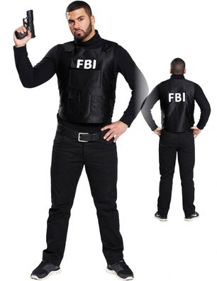 FBI Kostüm Weste Polizei Sondereinsatz Uniform Polizei SEK Swat Cop Karneval