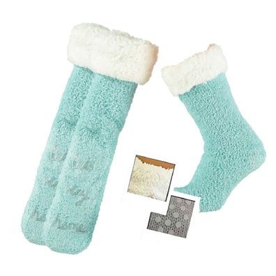 Apollo Cosy Homewear kuschelsocken Unisex One Size Winter Dicke Warme Socken Babyblau