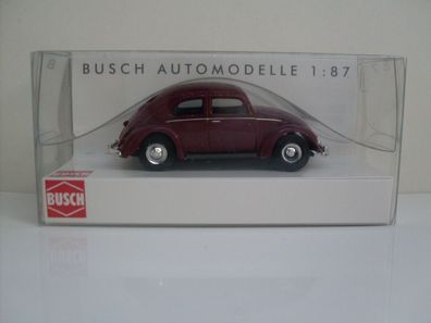 Busch 42710, VW Käfer mit Brezelfenster 1951 rot, H0 Auto Modell 1:87
