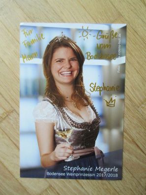 Bodensee Weinprinzessin 2017/2018 Stephanie Megerle - handsigniertes Autogramm!!!