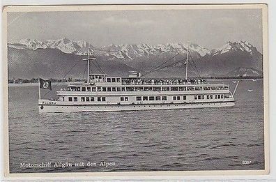 66598 Ak Motorschiff Allgäu mit den Alpen 1939