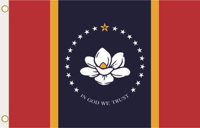 Fahne Flagge Mississippi New Magnolia Hissflagge 90 x 150 cm