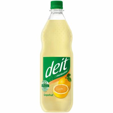 6x 1,00 L. Deit Grapefruit PET Flasche - Mehrweg - ohne Kasten