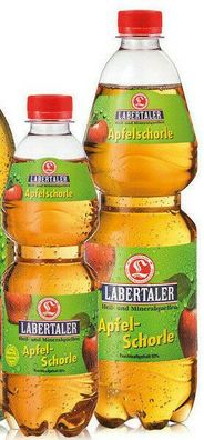 11x0,5l. Labertaler PET Apfelschorle Limonade - Einweg -