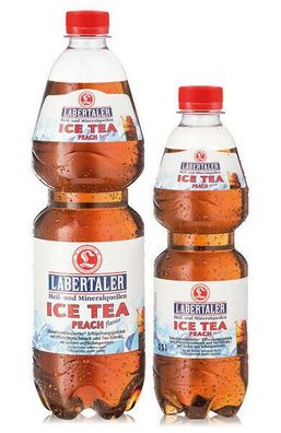 1x0,5l. Labertaler PET Ice Tea Peach / Eistee - Einweg -