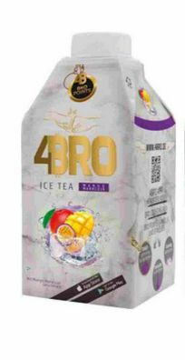 8x 0,50 L. / / 500ml 4BRO Ice Tea / / Eistee Mango Maracuja - EINWEG -