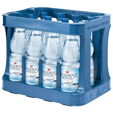 6x 1,00 L Residenz Quelle Mineralwasser Spritzig PET Flasche Mehrweg oh. Kasten