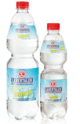 6x1,0l. Labertaler PET Flasche Mineralwasser + slice lemon Einweg