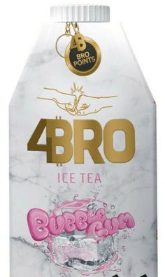 8x 0,50 L. / / 500ml 4BRO Ice Tea / / Eistee Bubble Gum - EINWEG -