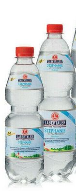 12x 1,00L Labertaler Stephanie Brunnen Medium Mineralwasser PET Einweg Flasche
