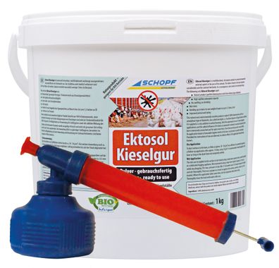 SCHOPF Hygiene® Ektosol® Kieselgur, 1 kg + Pulverzerstäuber