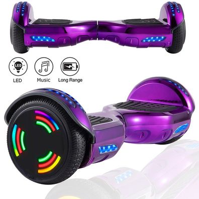 Hoverboard 6,5" Lila Elektro-Scooter Selbst Balance Board E-scooter Mit Tasche 