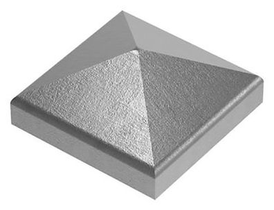 Abdeckkappe Pfostenkappe vierkant Pyramidenform Pfostendeckel Zaunkappe Stahl