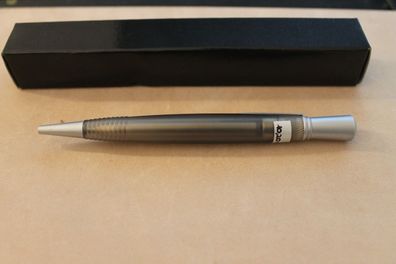 Kugelschreiber, grau matt, translucent, chrom; Großraummine