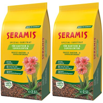 2 x Seramis® Spezial-Substrat für Kakteen und Sukkulenten, 2,5 Liter