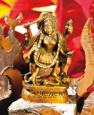 KALI Messing 15 cm 1,1 kg Figur Statue Skulptur Hinduismus Göttin