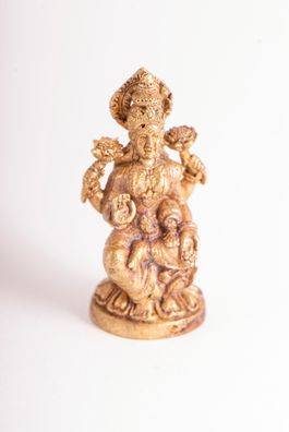 Lakshmi aus Messing 3 cm Buddha Figur Statue Skulptur Schutzpatron Glücksbringer