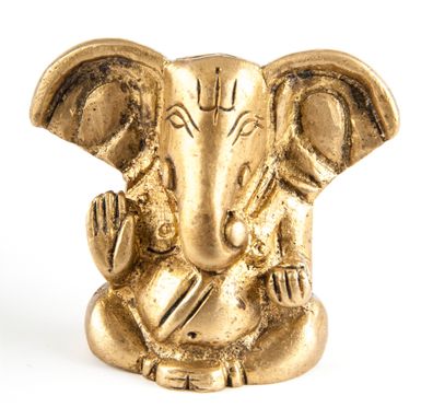 Ganesha Messing Elefantengott 4 cm 80 g Figur Statue Skulptur Gottheit