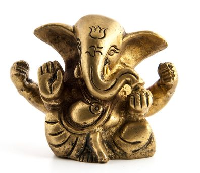 Ganesha Messing Elefantengott 5 cm 170 g Figur Statue Skulptur Gottheit
