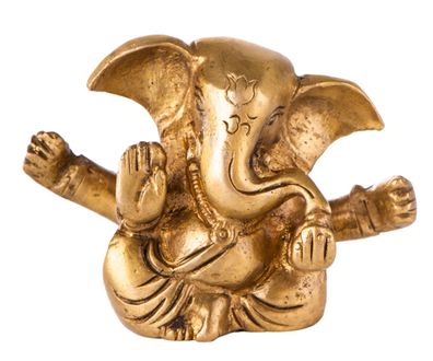 Ganesha Messing Elefantengott 6 cm 260 g Figur Statue Skulptur Gottheit