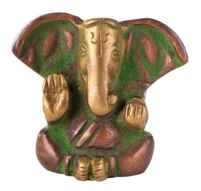Ganesha Messing Elefantengott 3 cm 40 g Figur Statue Skulptur Gottheit