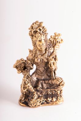 GRÜNE TARA Messing 3,5 cm Buddha Buddhismus Meditation Schutzpatron