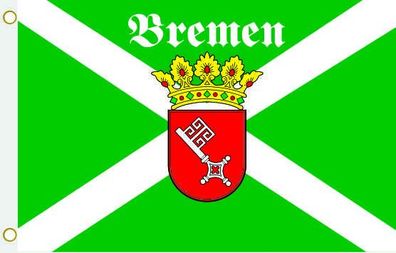 Fahne Flagge Bremen Kreuz Hissflagge 90 x 150 cm