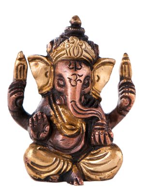 Ganesha Messing Elefantengott 6 cm 120 g Figur Statue Skulptur Gottheit