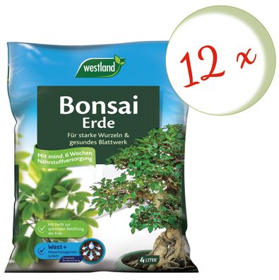 12 x Westland® Bonsai Erde, 4 Liter