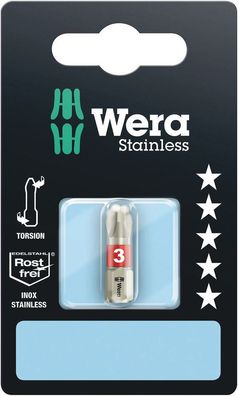 Wera 3851/1 TS SB Bits, Edelstahl, PH 3 x 25 mm 05073612001