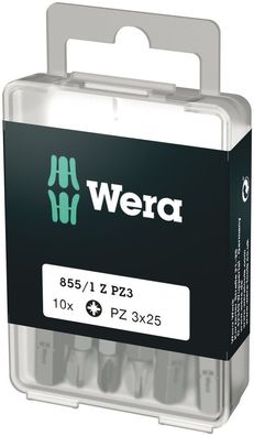 Wera 855/1 Z DIY Bits, PZ 3 x 25 mm, 10-teilig 05072405001