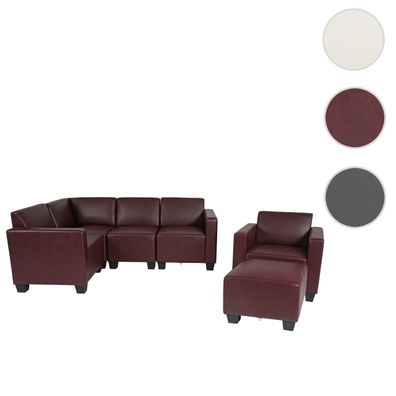Modular Sofa-System Couch-Garnitur Lyon 4-1-1, Kunstleder