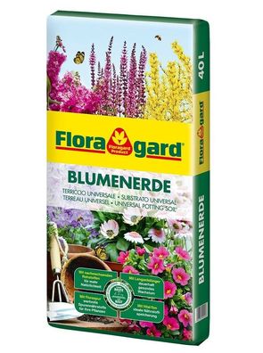 0,43€/ L) Floragard Blumenerde 40 Liter Flora Gard Universal Erde