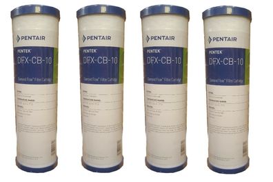4 x Pentek Carbon Wasserfilter DFX-CB-10 Aktivkohle Sonderpreis Abverkauf