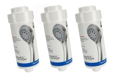 3 x FITAqua Duschfilter Wasserfilter gegen Kalk und Chlor neues Modell 2020