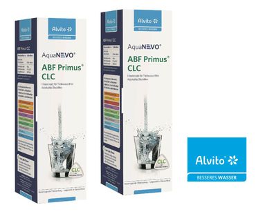 2 x Alvito Wasserfilter ABF Primus CLC - Aktivkohle Blockfilter mit Kalkschutz