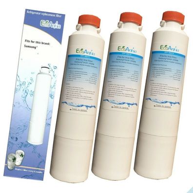 3 x EcoAqua Wasserfilter ersetzt Samsung DA29-00020B HAFCIN/ EXP EFF-6027A