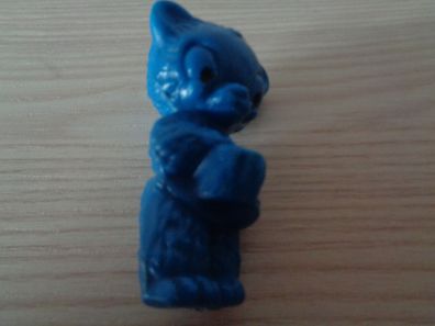 Tier aus Hartplaste - Teddybär blau- Original DDR