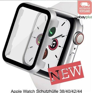 Für Apple Watch Schutzhülle Alu Glas ??3/4/5/6/ SE 38/40/42/44mm Case Schutzglas