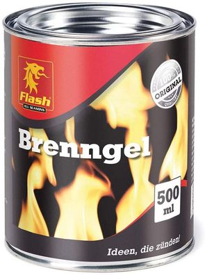 14,90€/ L Brenngel 500 ml Dose Flash Feuergel Kamingel Gelbrenner Feuertöpfe NEU