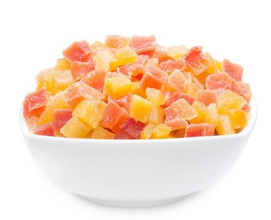 Mango & Papaya gehackt gewürfelt kandiert für Joghurt Quark Müsli sehr fettarm ...