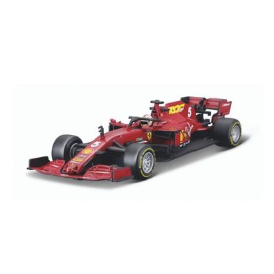 Bburago - Ferrari 2020 Toskana GP SF1000 #5 Vettel (Maßstab 1:43, mit Fahrer)
