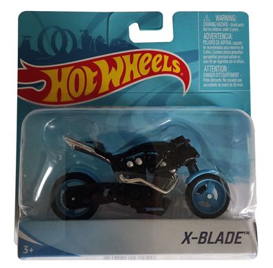 Mattel Hot Wheels CBR11 X-Blade Blau, Street Power Bike, Motorrad blau Maßstab 1
