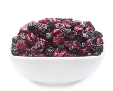 Beeren Vitamin Mischung aus Cranberry Kirsche Blaubeere fettarm salzfrei vegetaris...