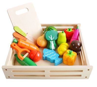 Holz Obst und Gemüse Schneiden Lebensmittel Kinderküche Küchenspielzeug 9430