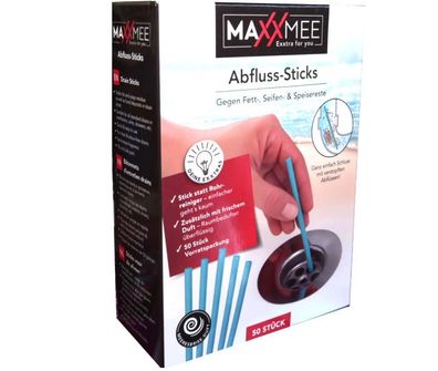 50 St Abflussreiniger Sticks Rohrreiniger Duftstäbe Meeresbris von Maxxmee NEU