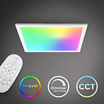 LED Panel Deckenleuchte dimmbar CCT RGB Deckenlampe Büro Licht indirekt 15W
